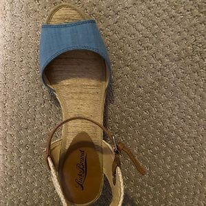 Lucky wedge espadrilles light blue like new
